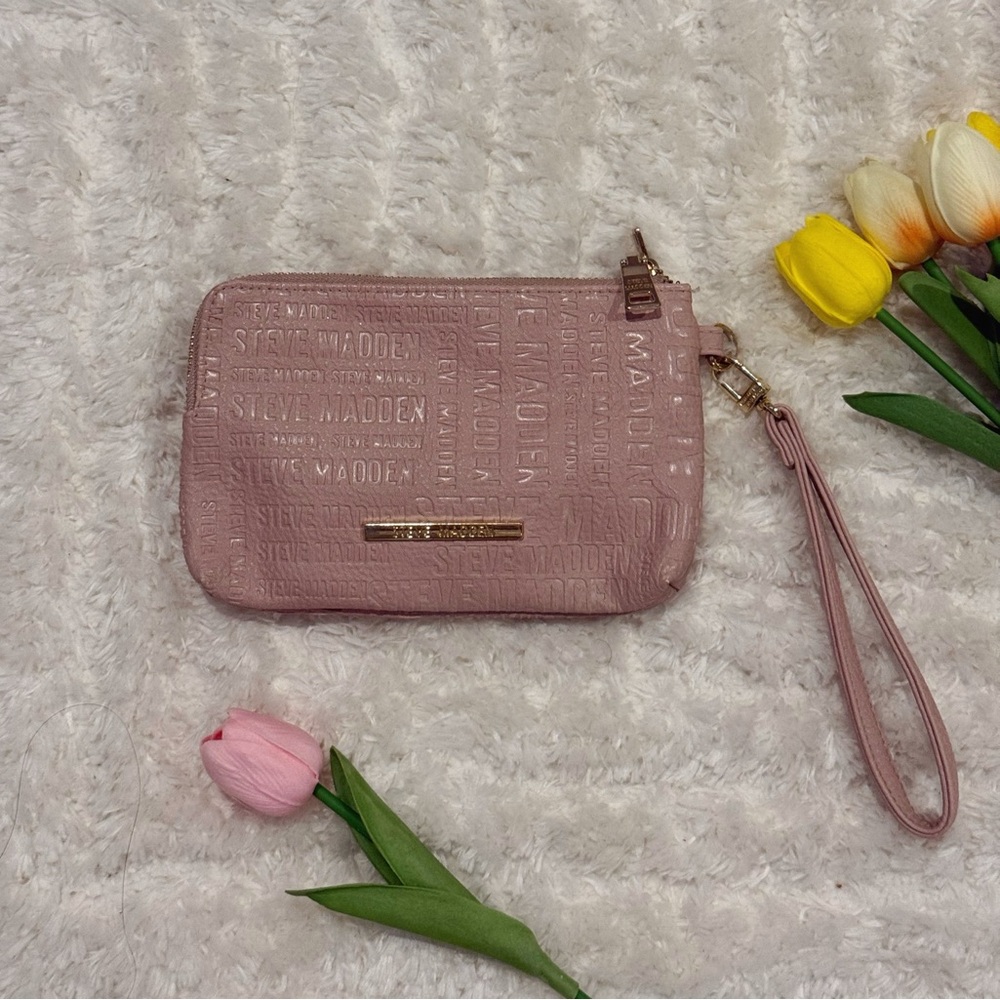 Steve Madden Blush Embossed Wristlet
